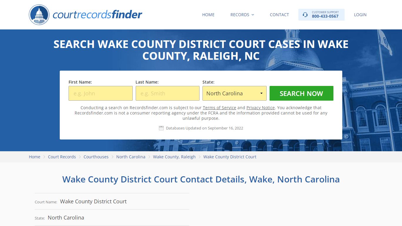 Wake County District Court Case Search - Wake County, NC - RecordsFinder